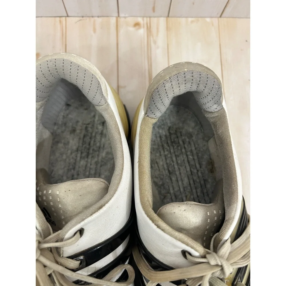 Adidas Tour 360 4.0 Thintech Leather Golf Shoes White/Black Men's Size 11.5 - Picture 9 of 10